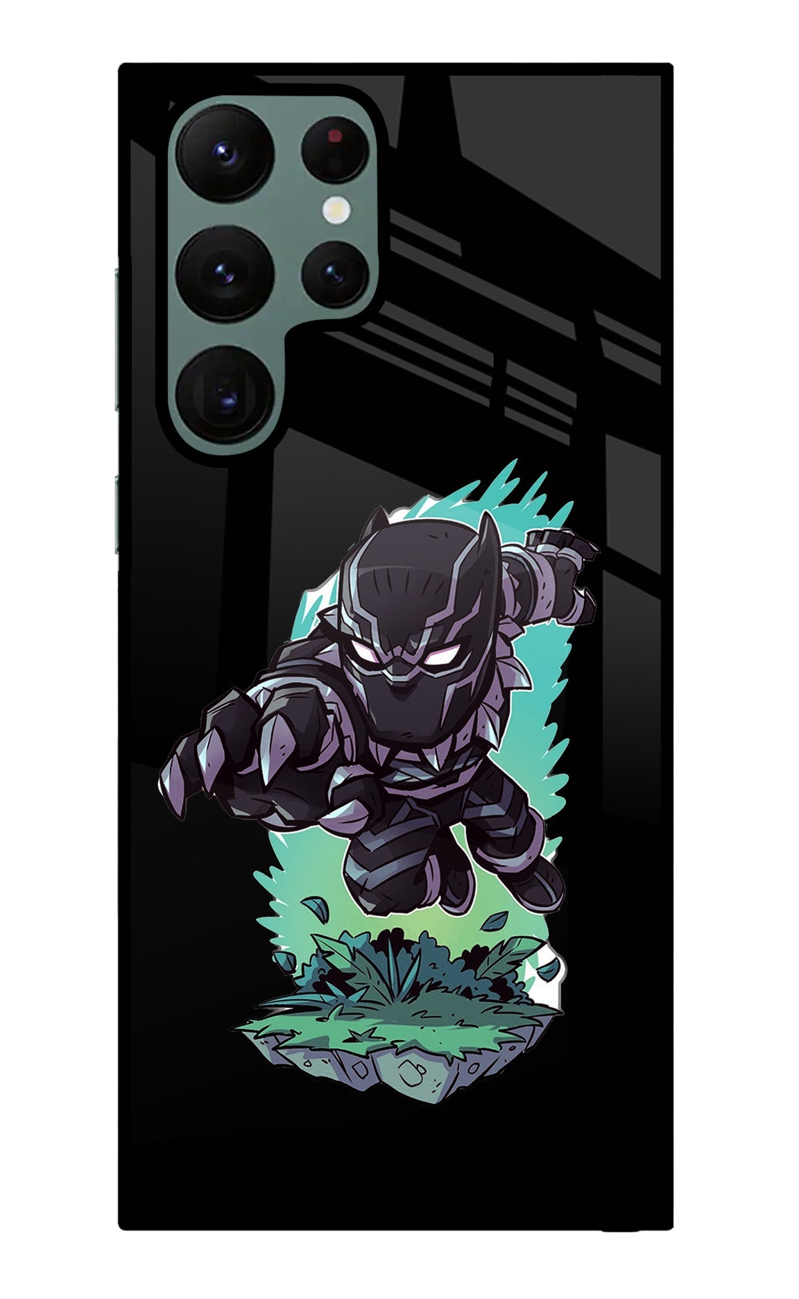 Black Panther Samsung S22 Ultra Glass Case