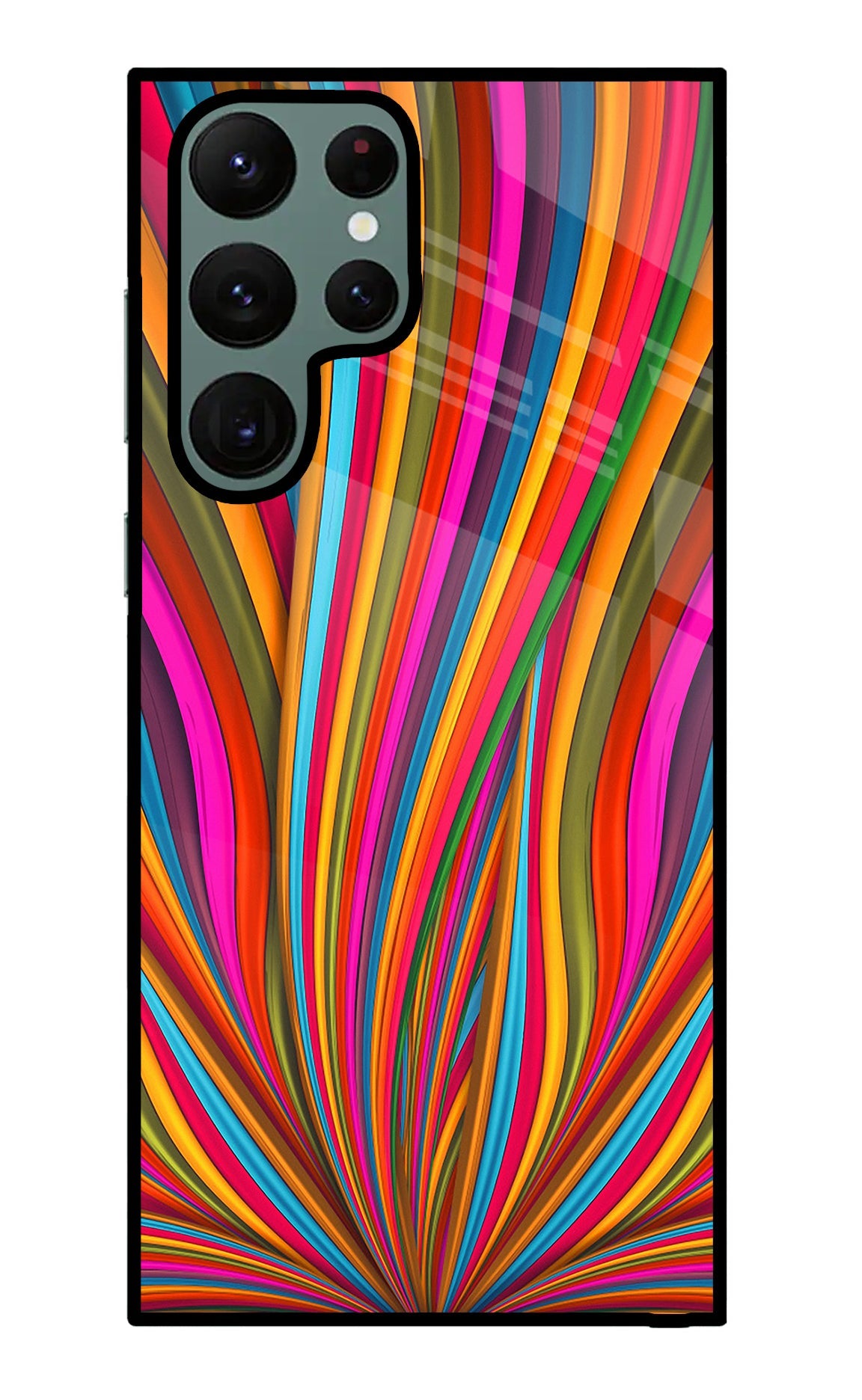 Trippy Wavy Samsung S22 Ultra Glass Case