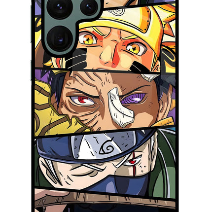Naruto Character Samsung S22 Ultra Glass Case Back Cover by Casekaro