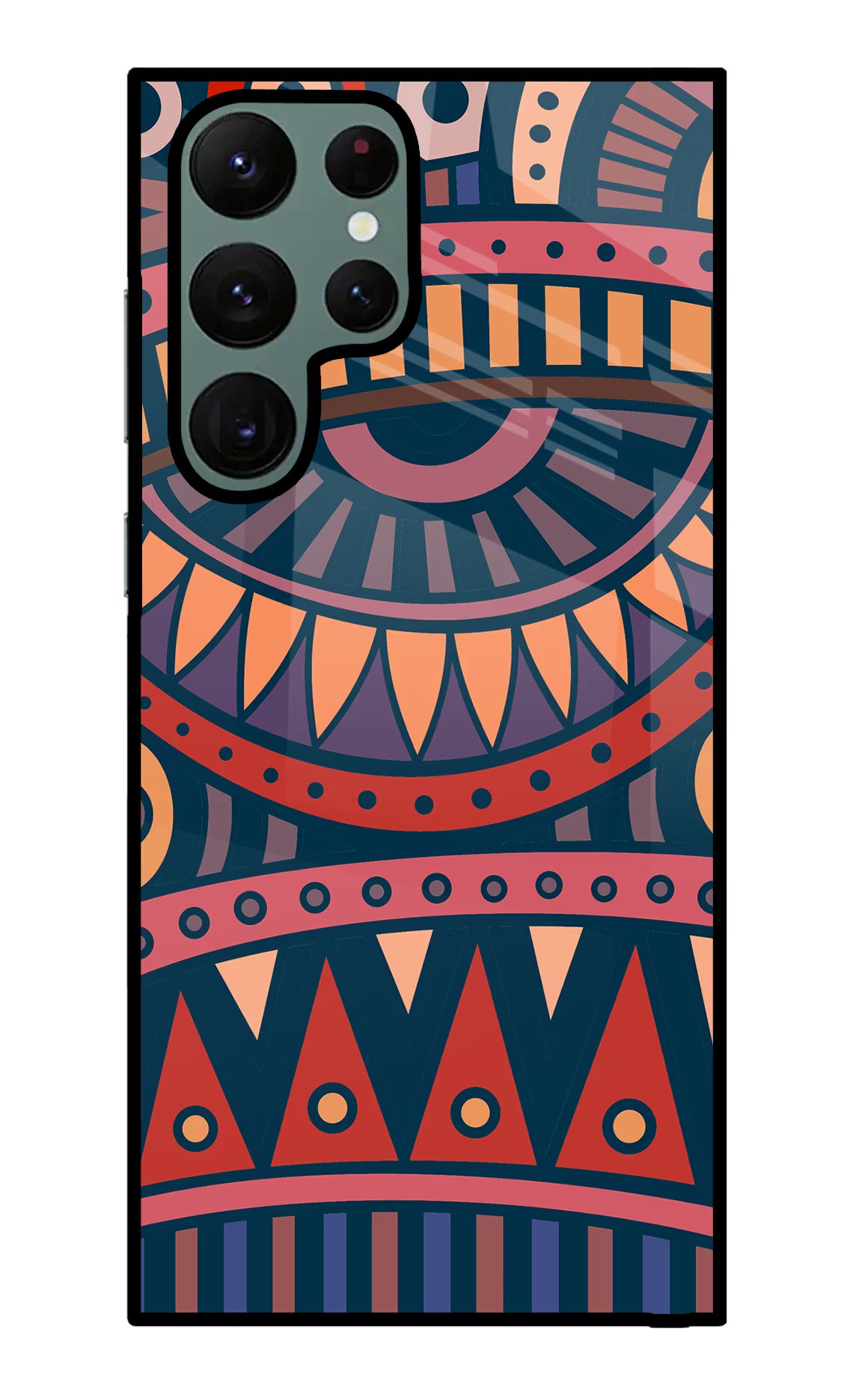 African Culture Design Samsung S22 Ultra Glass Case Back Cover by Casekaro