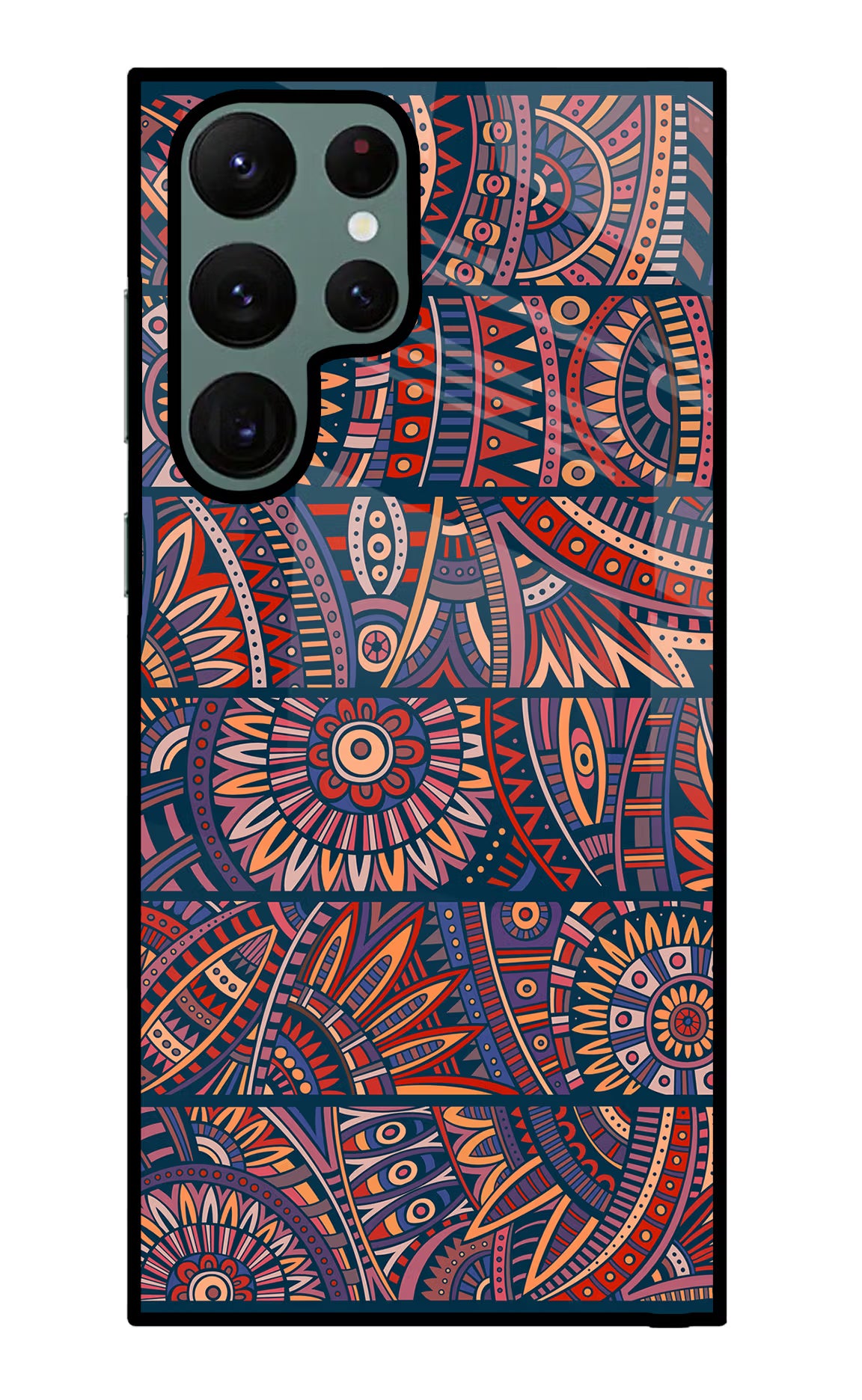 African Culture Design Samsung S22 Ultra Glass Case Back Cover by Casekaro