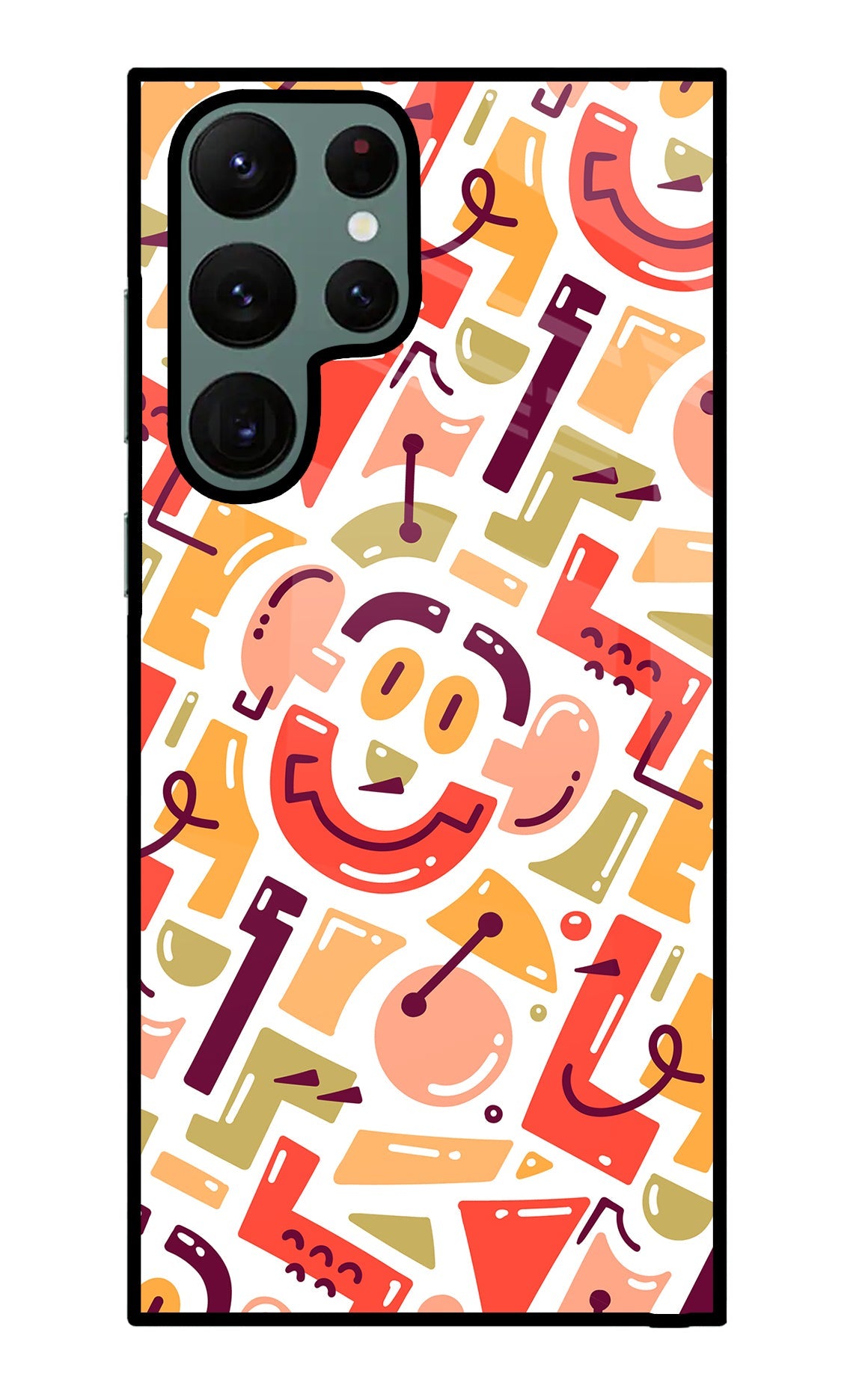 Doodle Pattern Samsung S22 Ultra Back Cover