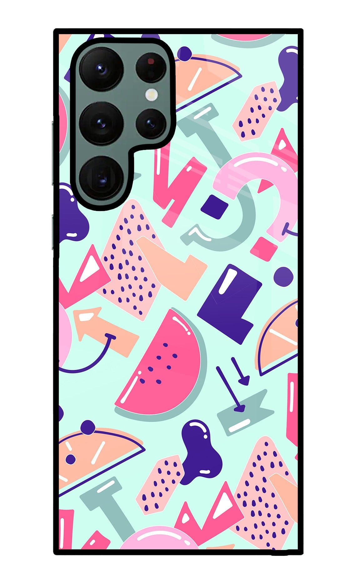 Doodle Pattern Samsung S22 Ultra Back Cover