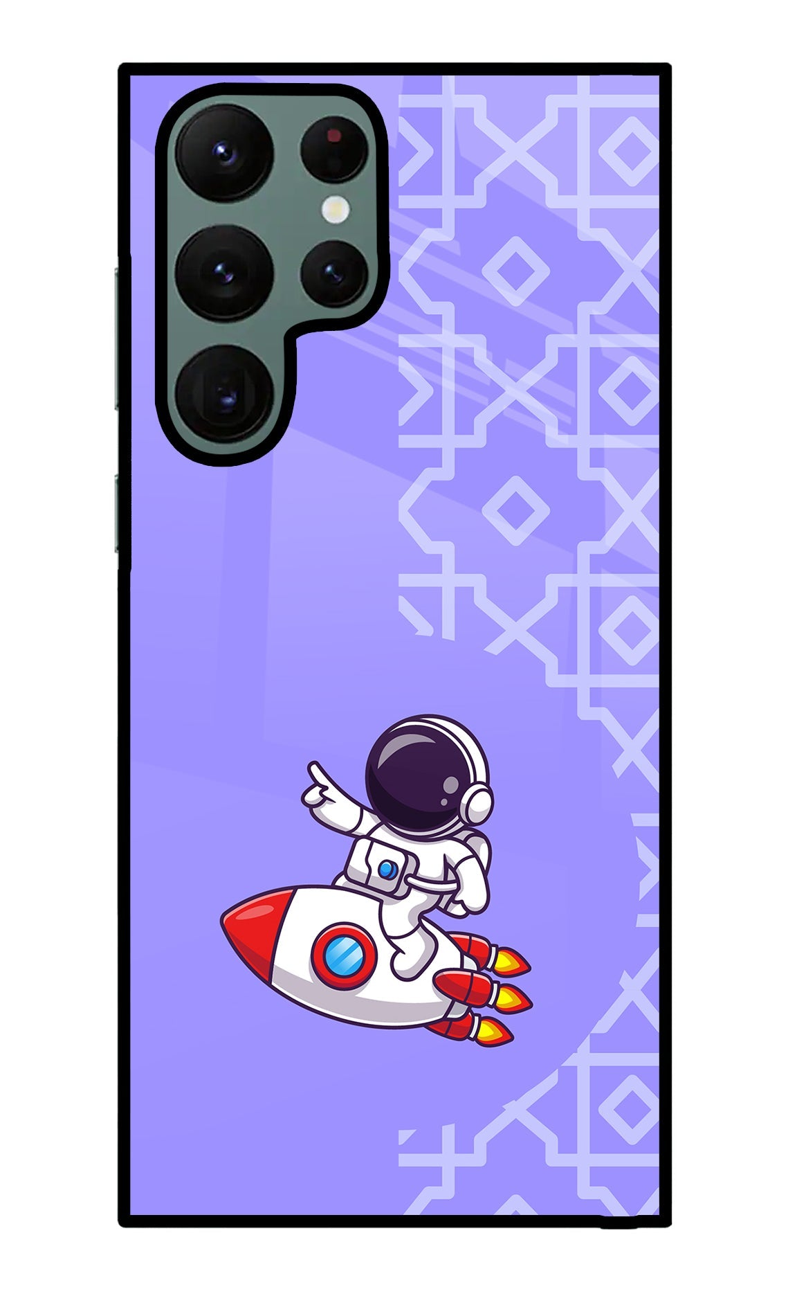 Cute Astronaut Samsung S22 Ultra Glass Case