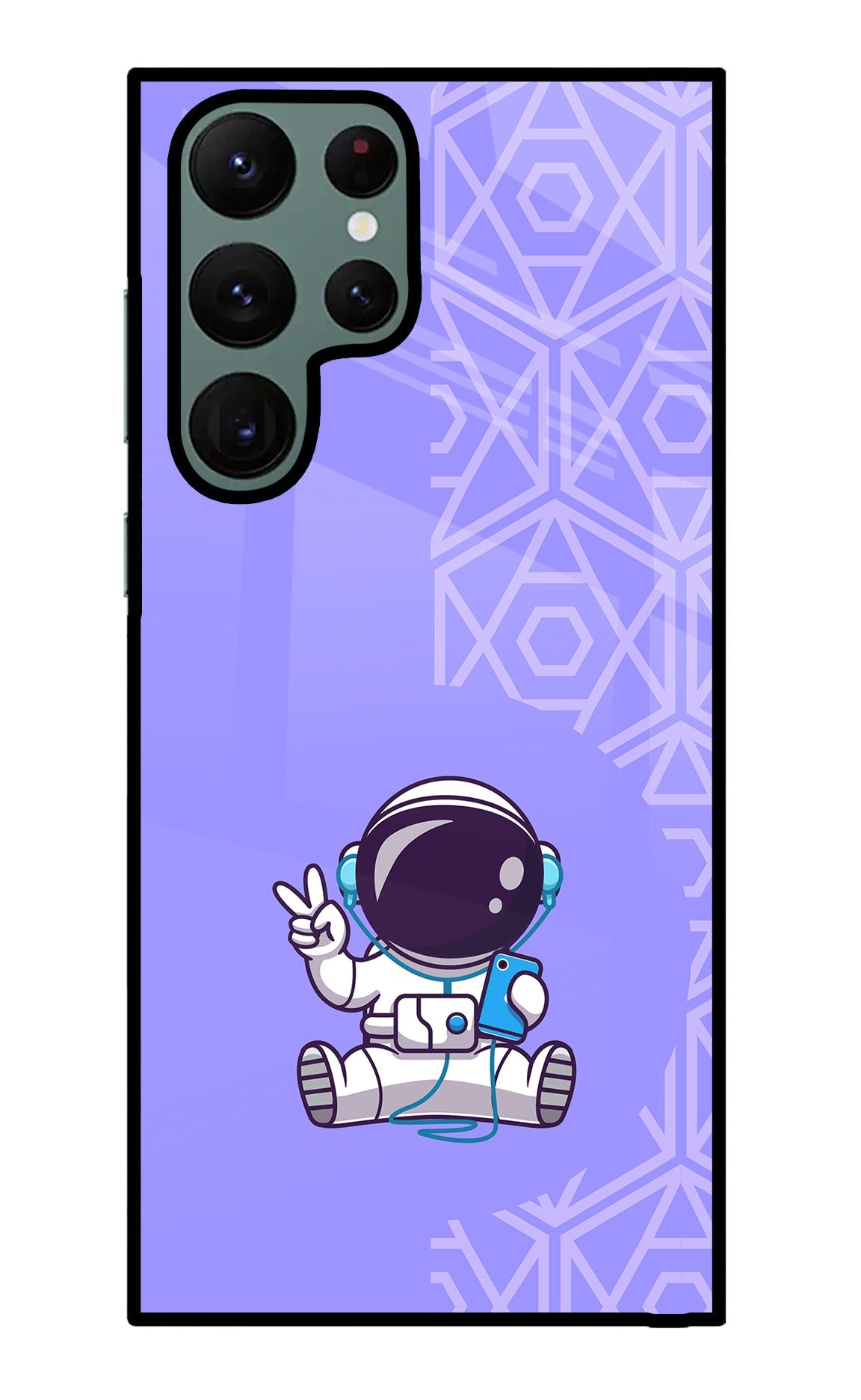 Cute Astronaut Chilling Samsung S22 Ultra Back Cover