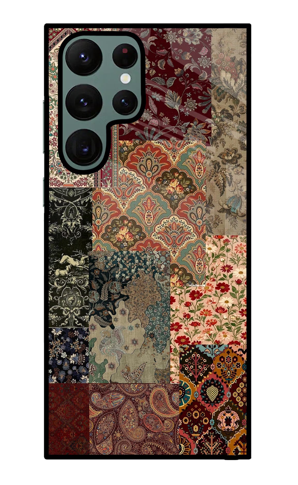 Desi Print Samsung S22 Ultra Glass Case Back Cover by Casekaro