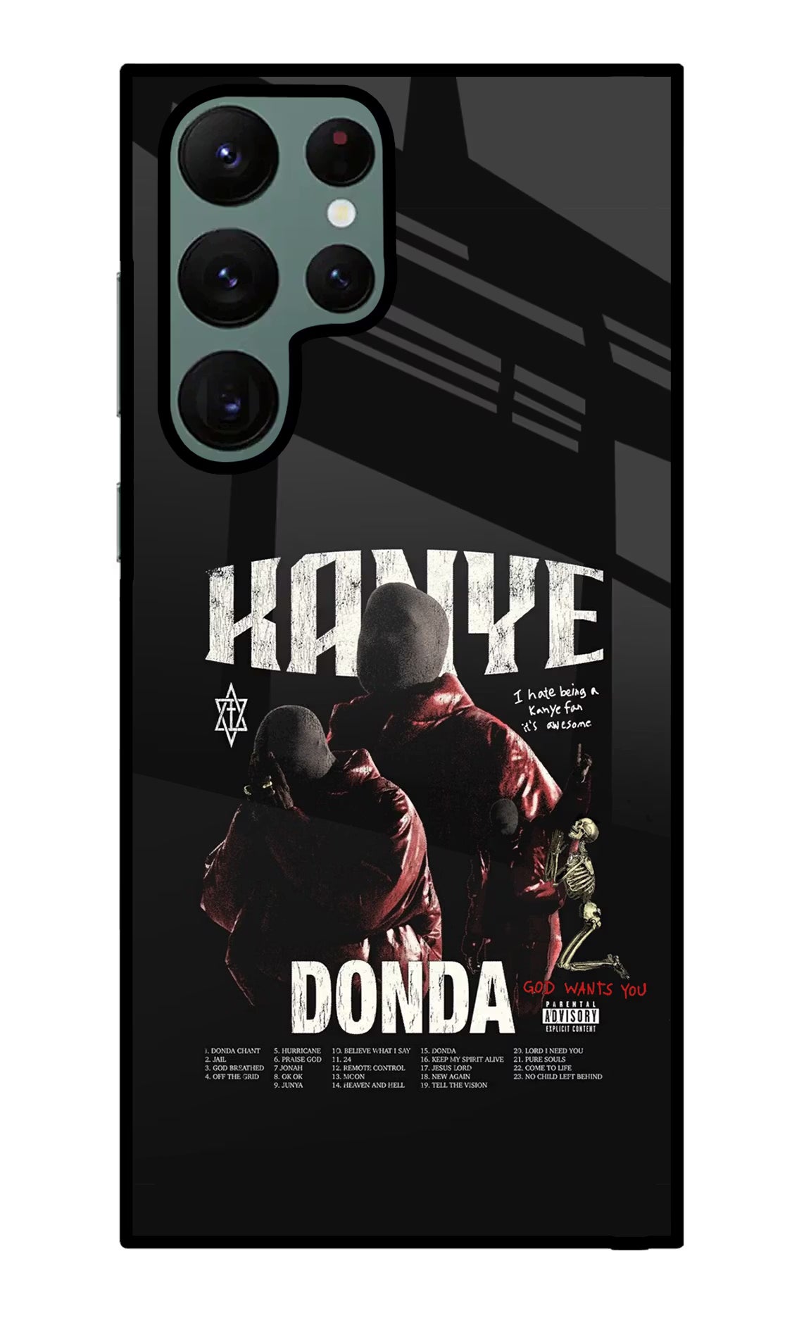 Donda Kanye West Samsung S22 Ultra Glass Case Back Cover by Casekaro