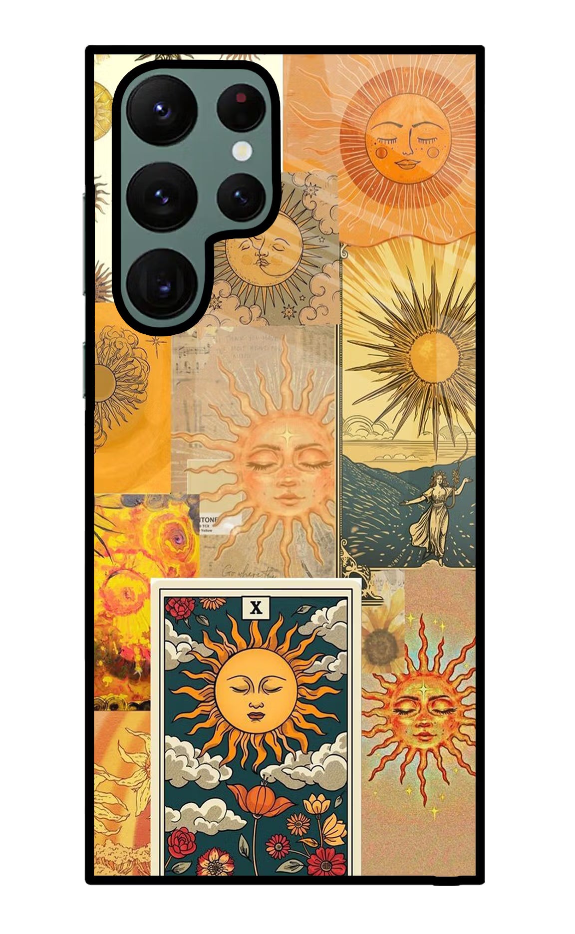 Sun Samsung S22 Ultra Glass Case Back Cover by Casekaro