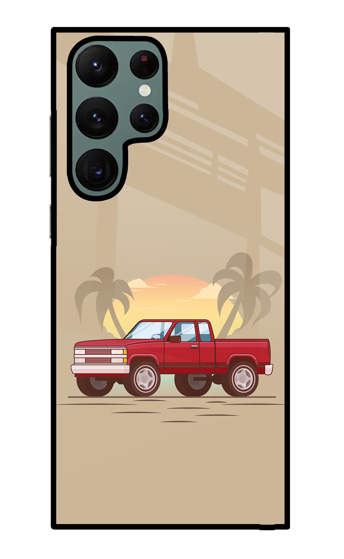 Desert Classic Drive Samsung S22 Ultra Glass Case Back Cover by Casekaro
