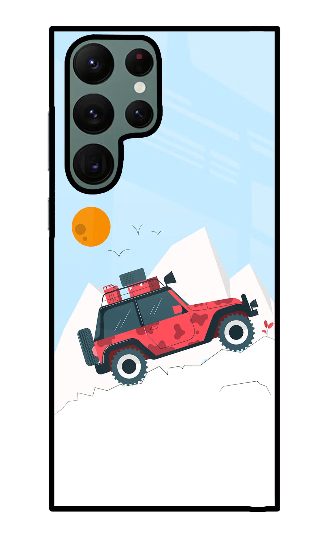 Mountain Trail Beast Samsung S22 Ultra Glass Case Back Cover by Casekaro