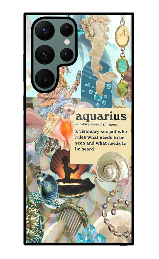 Aquarius Zodiac Samsung S22 Ultra Glass Case