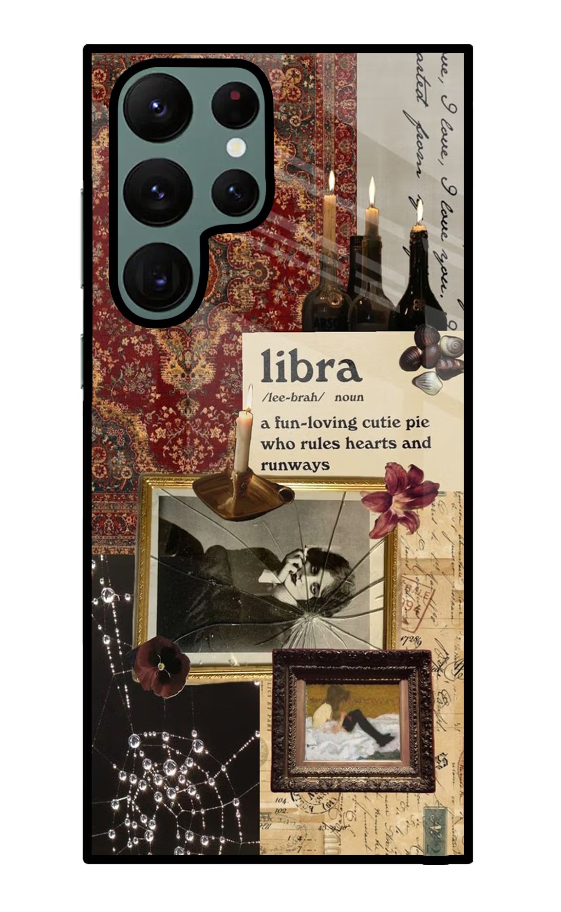 Libra Zodiac Samsung S22 Ultra Glass Case Back Cover by Casekaro