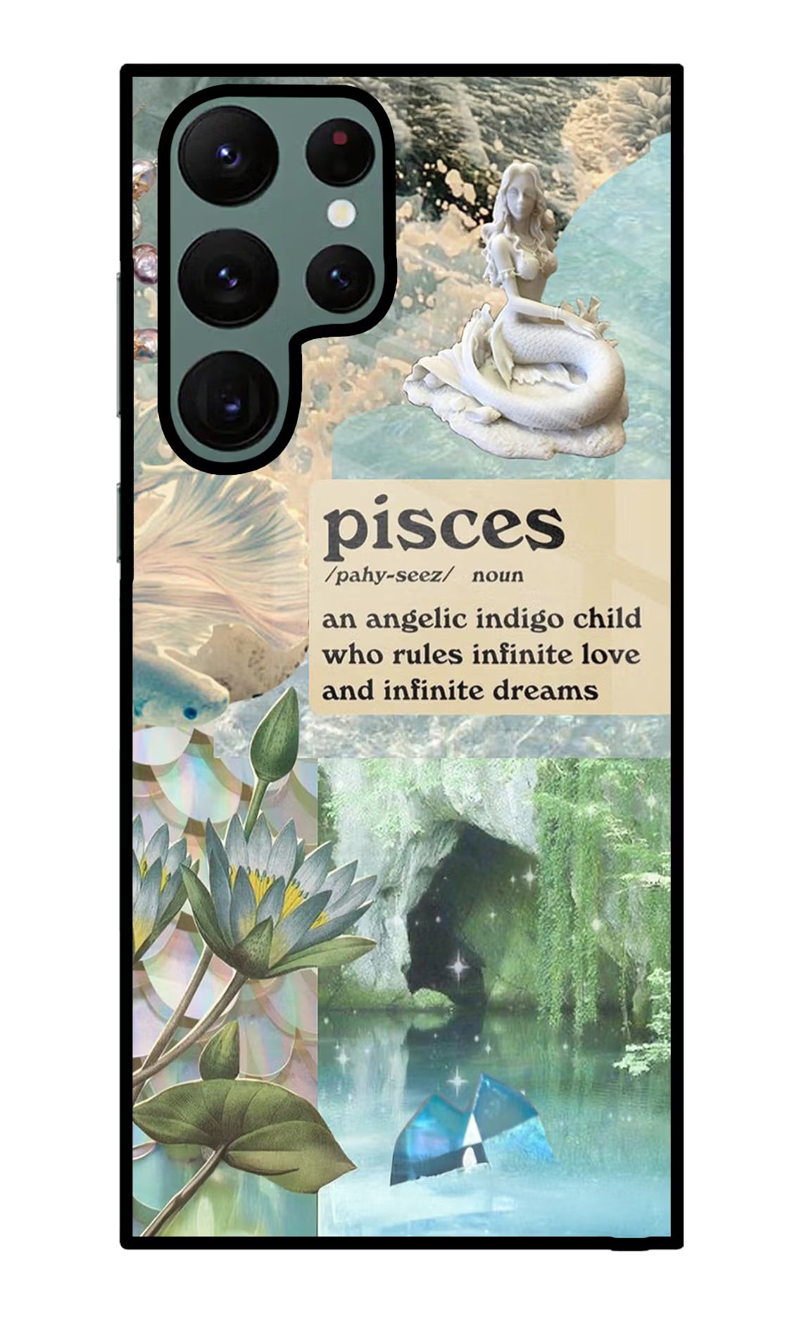 Pisces Zodiac Samsung S22 Ultra Glass Case Back Cover by Casekaro
