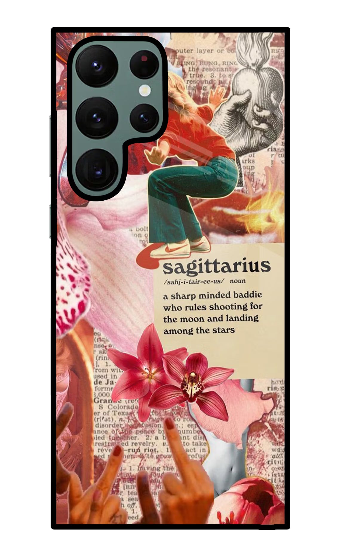 Sagittarius Zodiac Samsung S22 Ultra Glass Case Back Cover by Casekaro