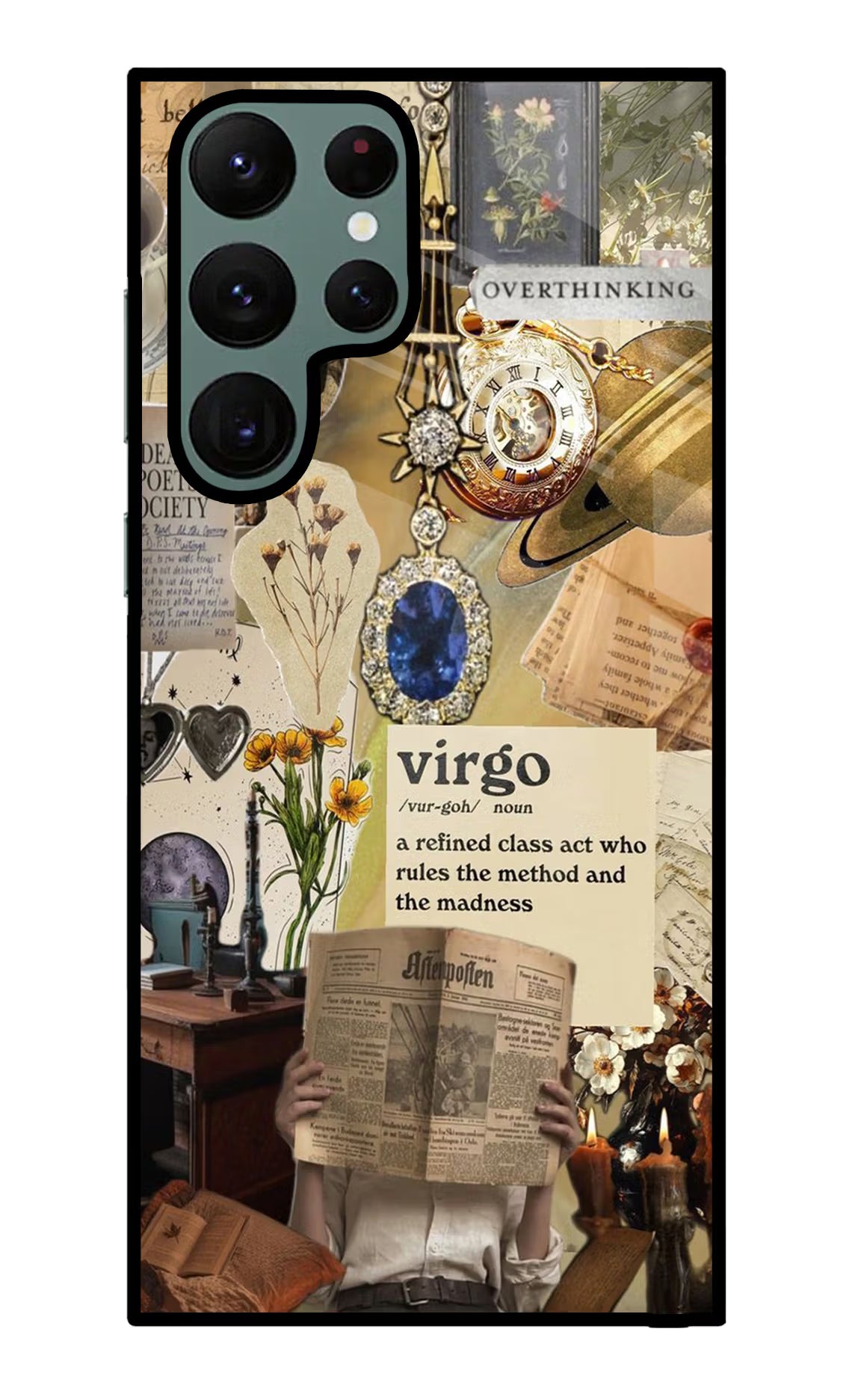 Virgo Zodiac Samsung S22 Ultra Glass Case Back Cover by Casekaro