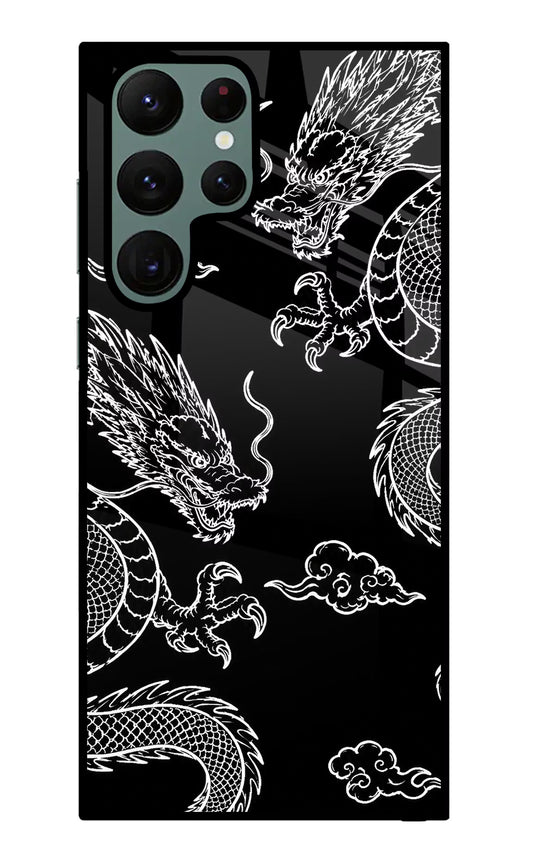 Twin Dragons Samsung S22 Ultra Glass Case