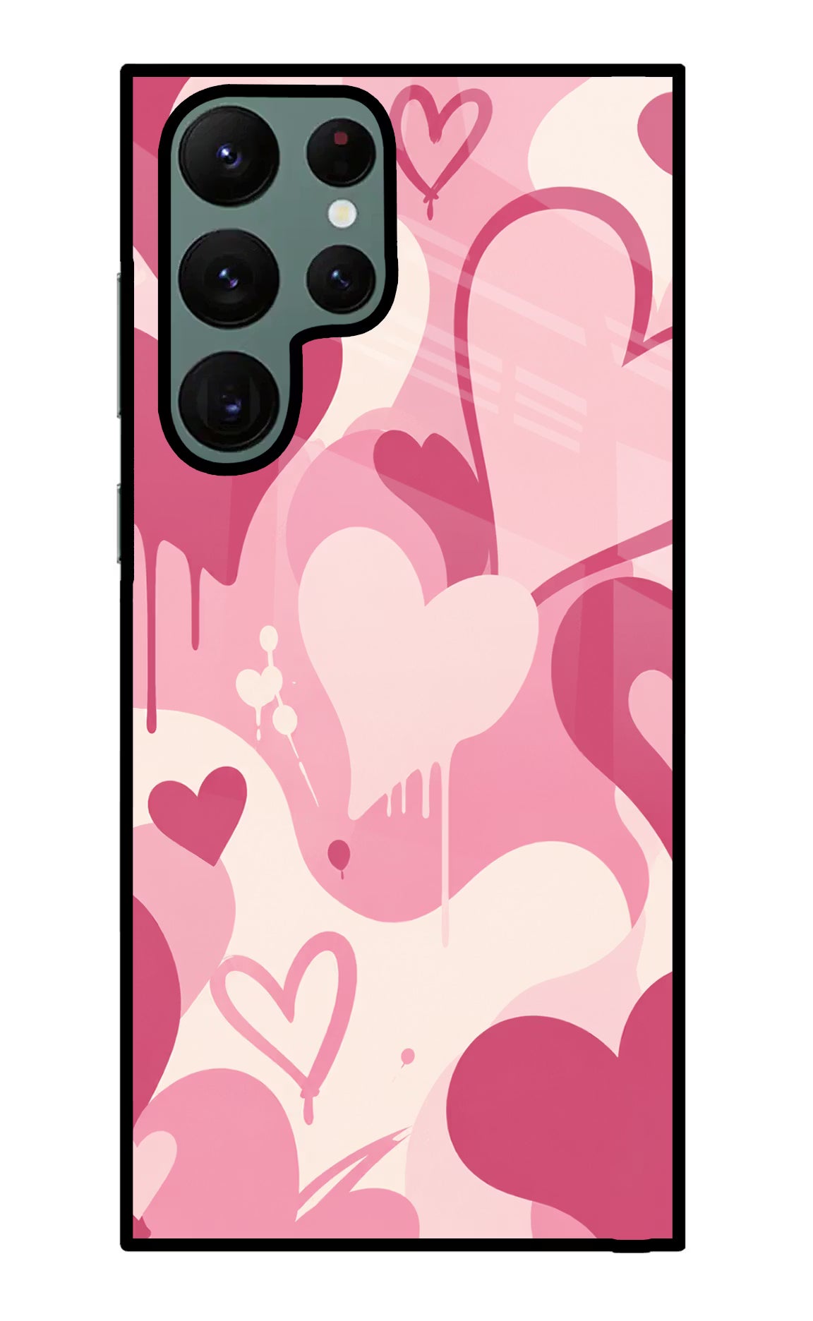 Hearty case Samsung S22 Ultra Glass Case Back Cover by Casekaro