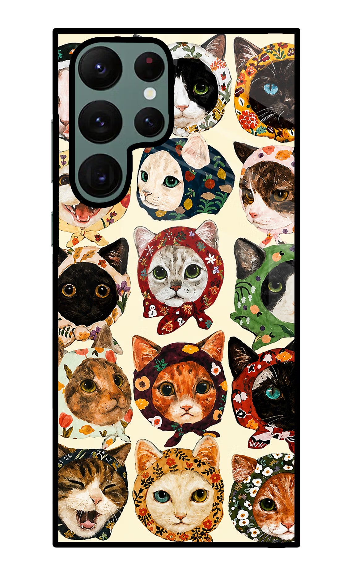 Cool Cat Samsung S22 Ultra Glass Case