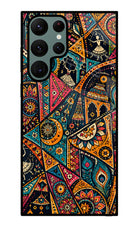 Folk Print Samsung S22 Ultra Glass Case