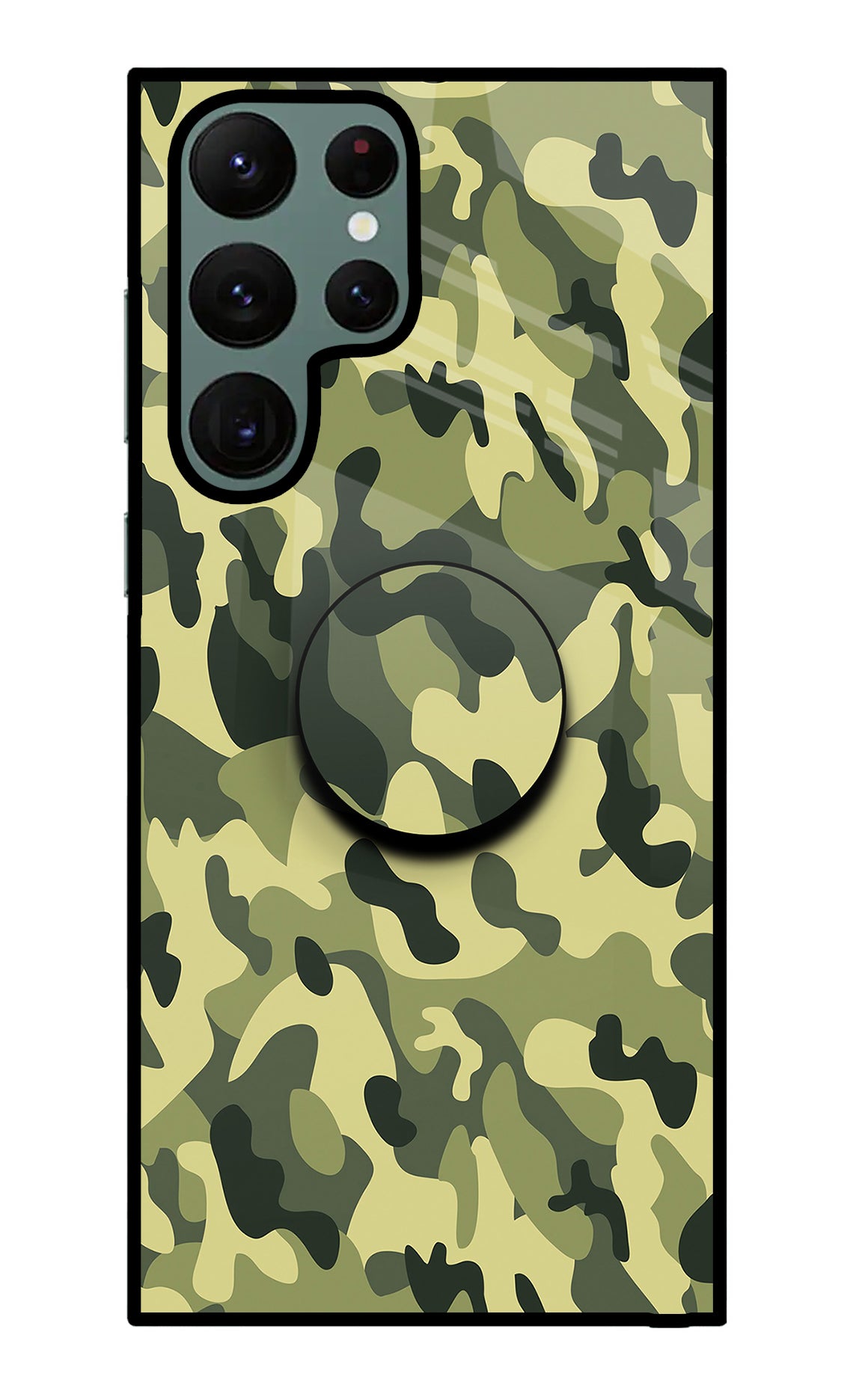 Camouflage Samsung S22 Ultra Glass Case