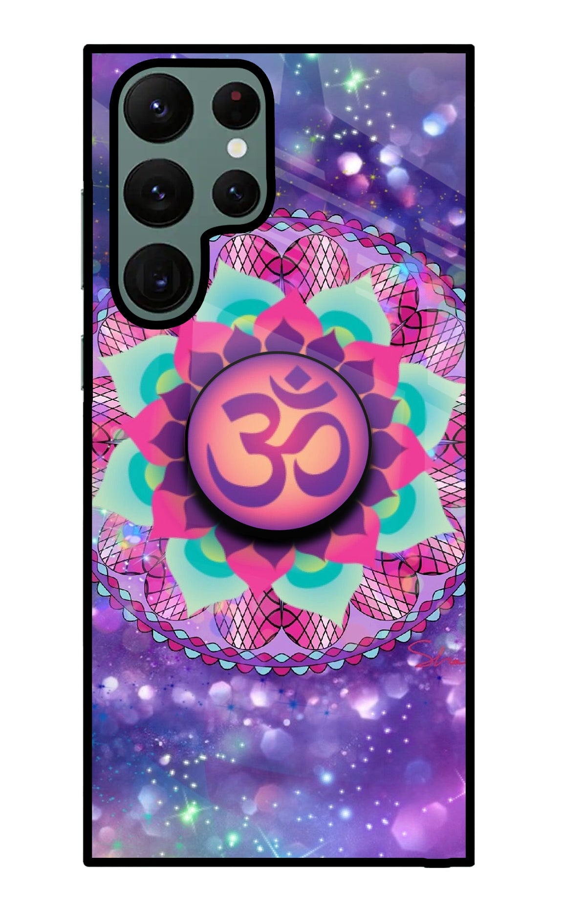 Om Purple Samsung S22 Ultra Glass Case