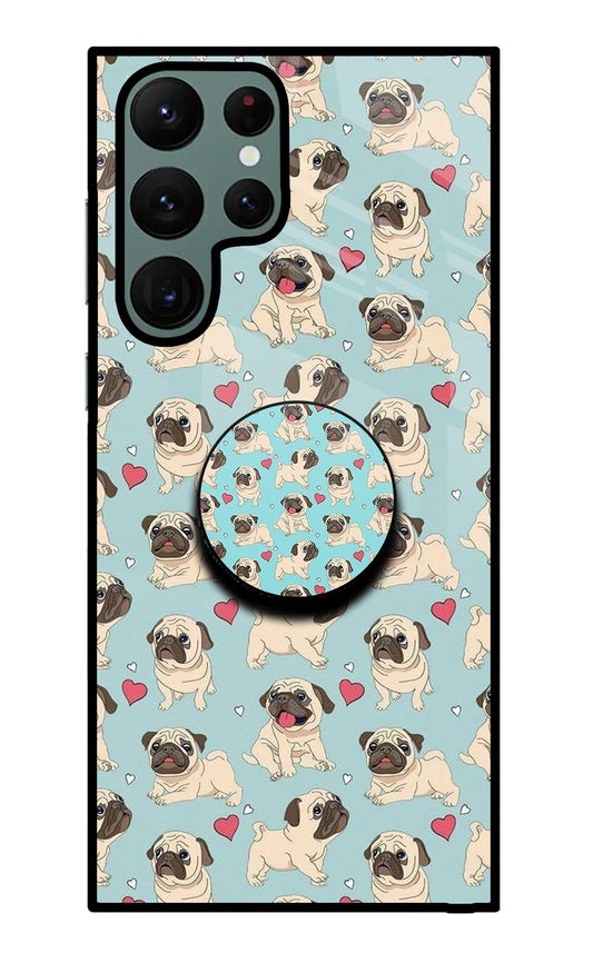 Pug Dog Samsung S22 Ultra Glass Case