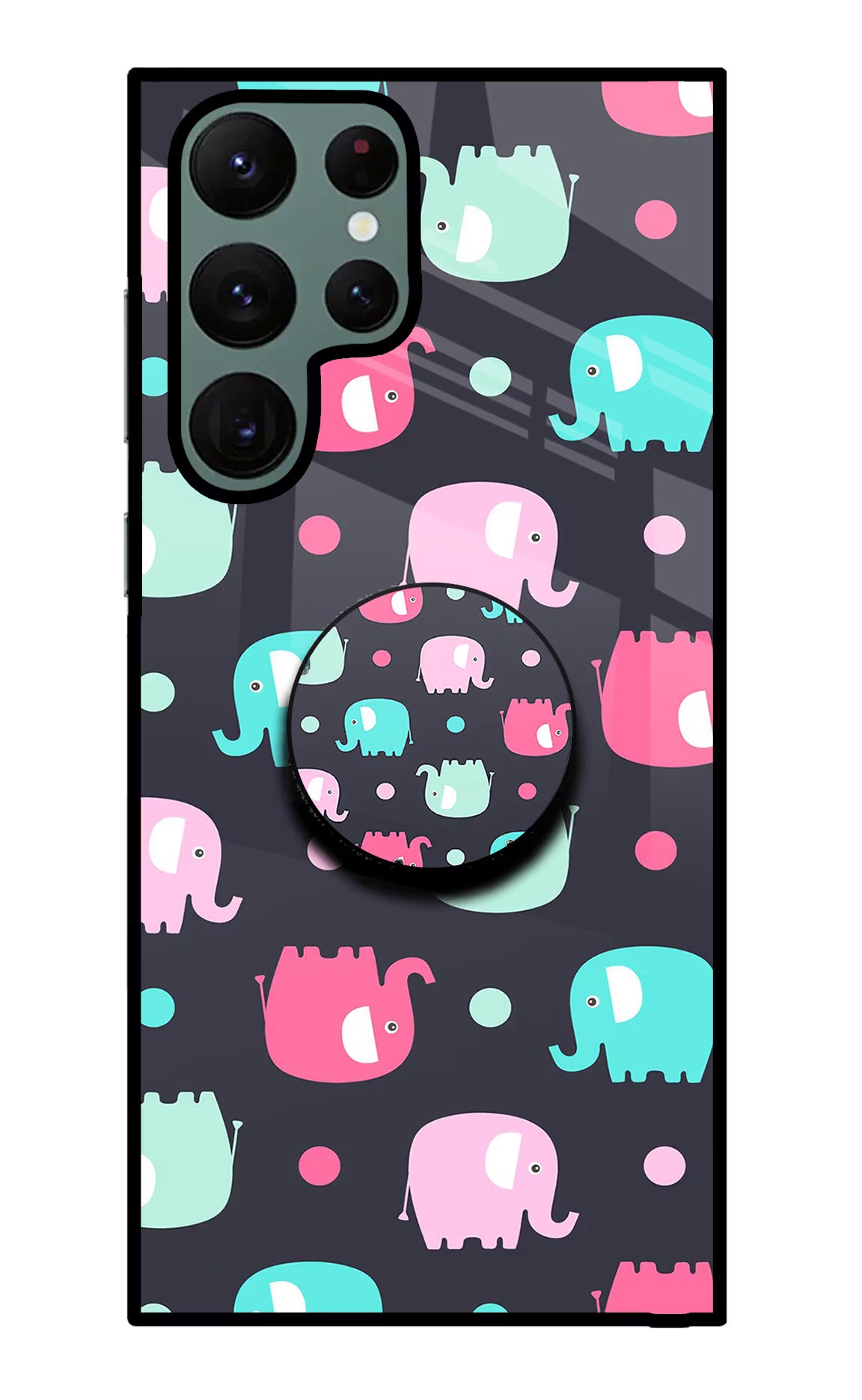 Baby Elephants Samsung S22 Ultra Glass Case
