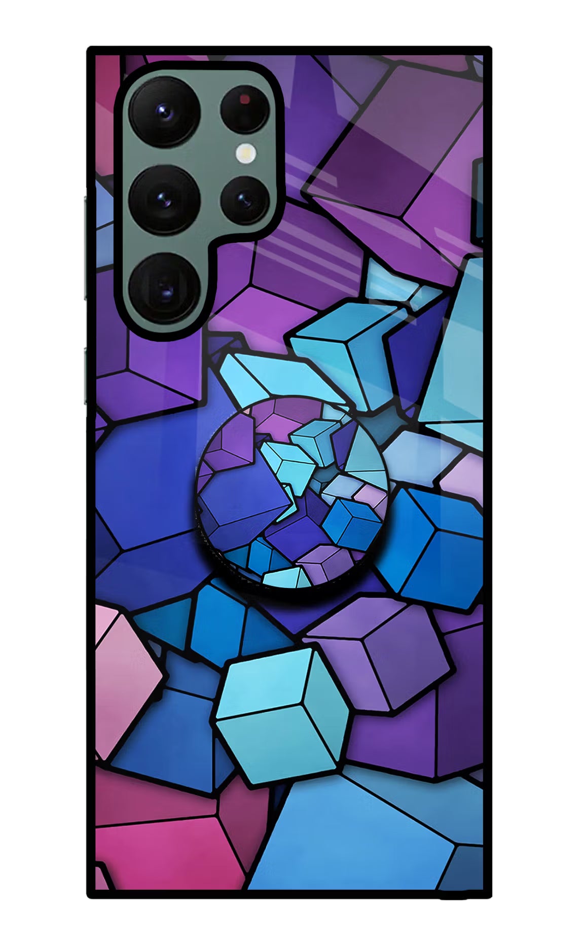 Cubic Abstract Samsung S22 Ultra Pop Case by Casekaro
