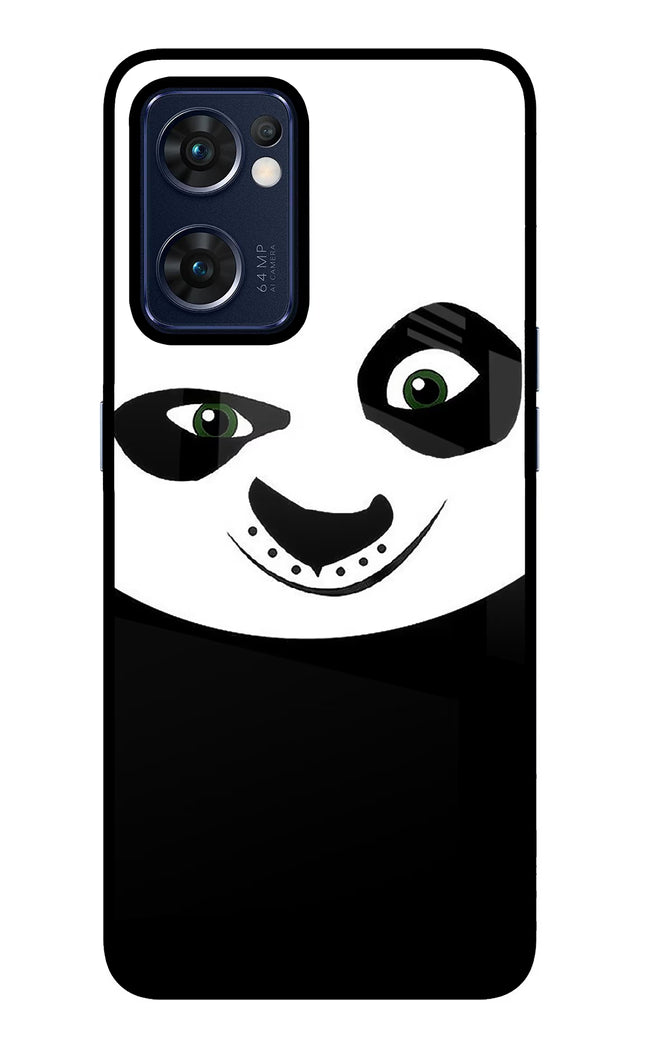 Panda Oppo Reno7 5G Glass Case Back Cover by Casekaro