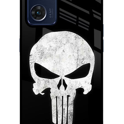 Punisher Skull Oppo Reno7 5G Glass Case Back Cover by Casekaro