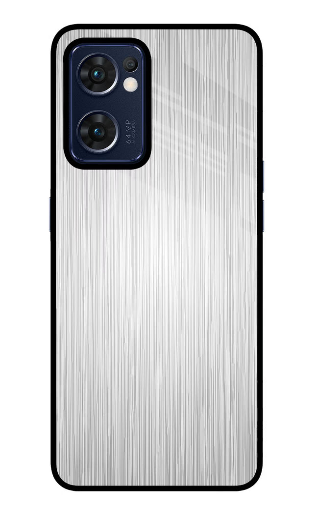 Wooden Grey Texture Oppo Reno7 5G Glass Case Back Cover by Casekaro