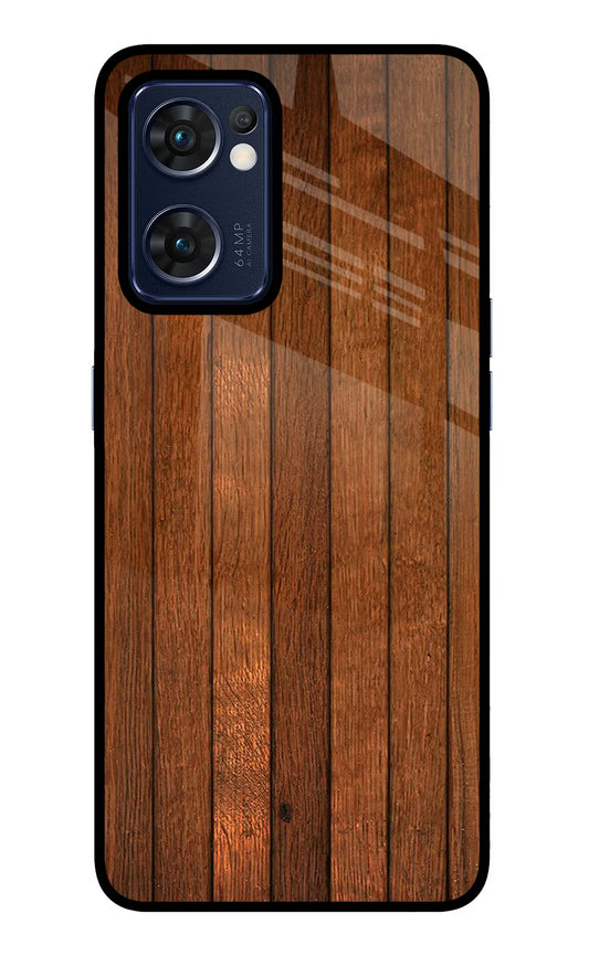 Wooden Artwork Bands Oppo Reno7 5G Glass Case