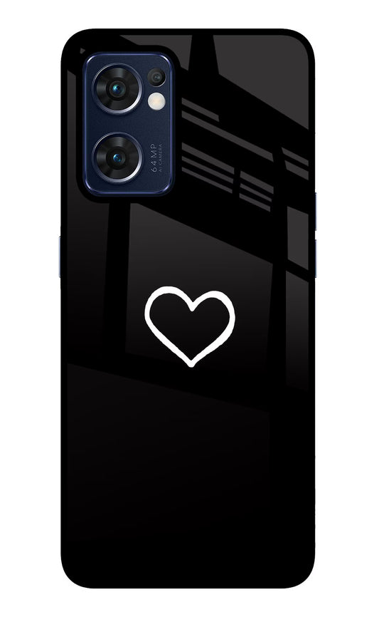 Heart Oppo Reno7 5G Glass Case