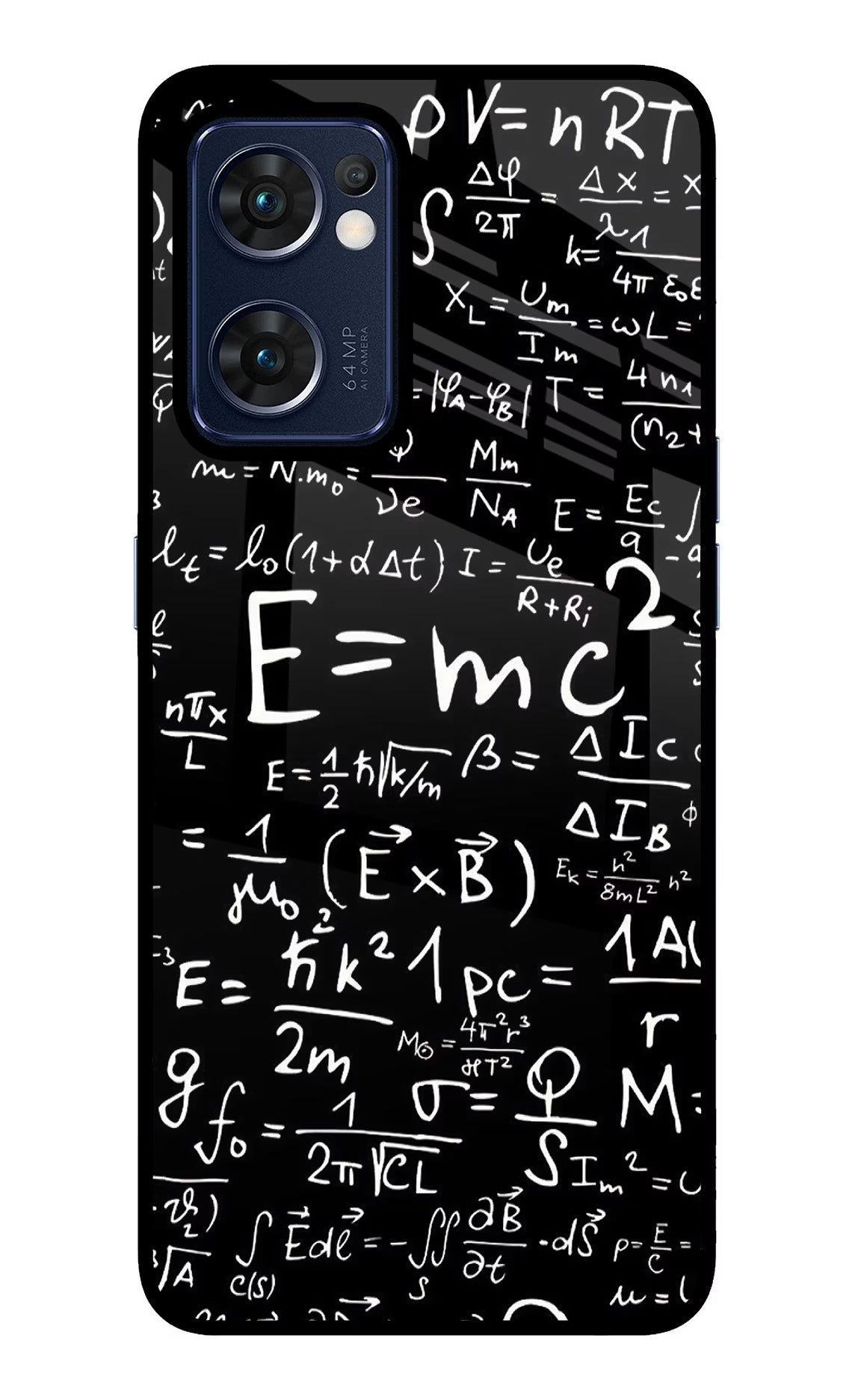 Physics Formula Oppo Reno7 5G Glass Case Back Cover by Casekaro