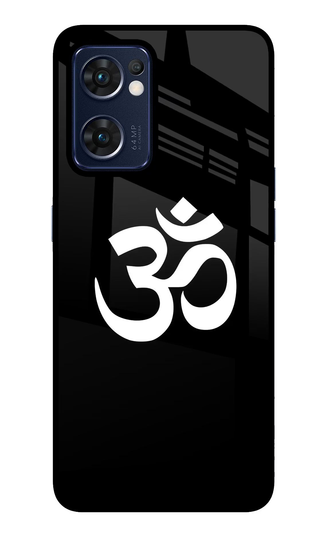 Om Oppo Reno7 5G Glass Case Back Cover by Casekaro