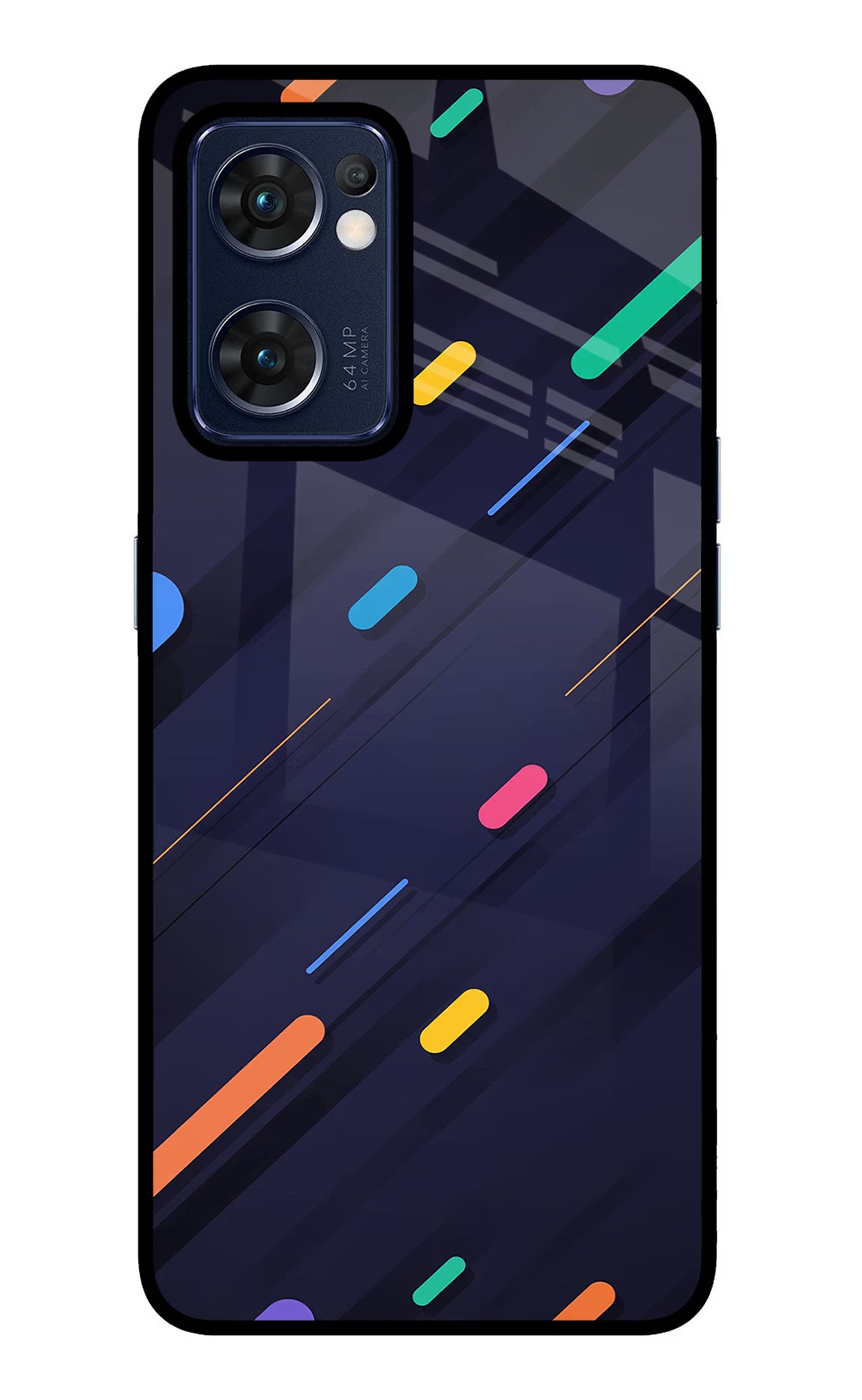 Abstract Design Oppo Reno7 5G Glass Case Back Cover by Casekaro