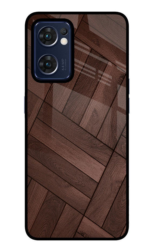Wooden Texture Design Oppo Reno7 5G Glass Case
