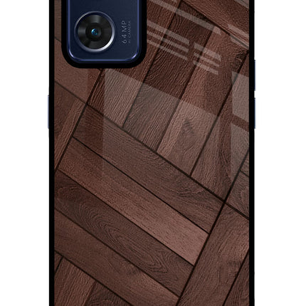 Wooden Texture Design Oppo Reno7 5G Glass Case Back Cover by Casekaro