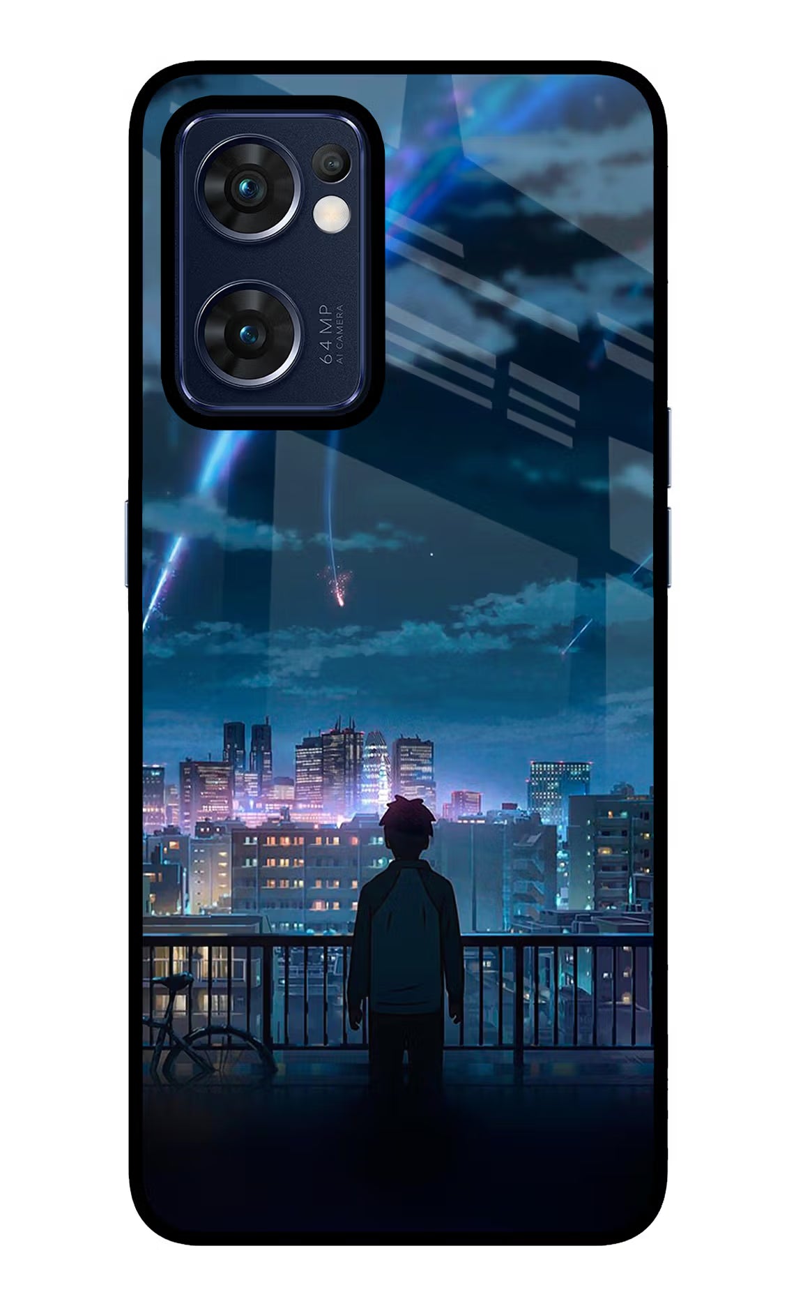 Anime Oppo Reno7 5G Glass Case Back Cover by Casekaro