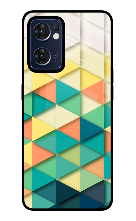 Abstract Oppo Reno7 5G Glass Case
