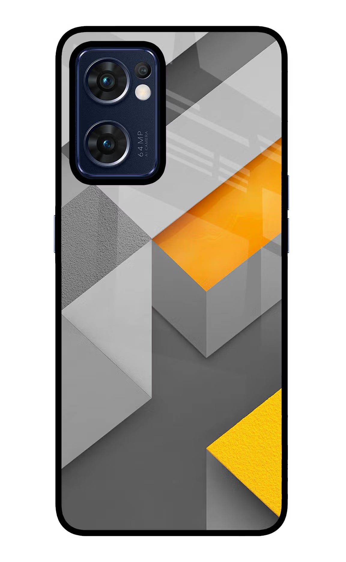 Abstract Oppo Reno7 5G Glass Case Back Cover by Casekaro