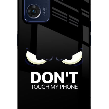 Don'T Touch My Phone Oppo Reno7 5G Glass Case Back Cover by Casekaro