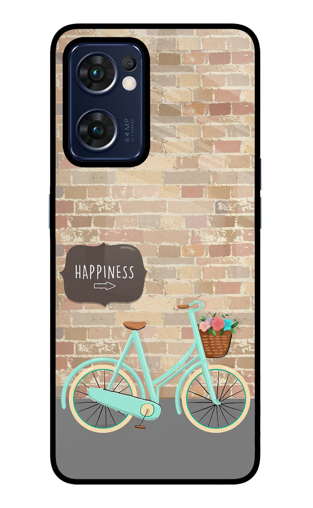 Happiness Artwork Oppo Reno7 5G Glass Case Back Cover by Casekaro