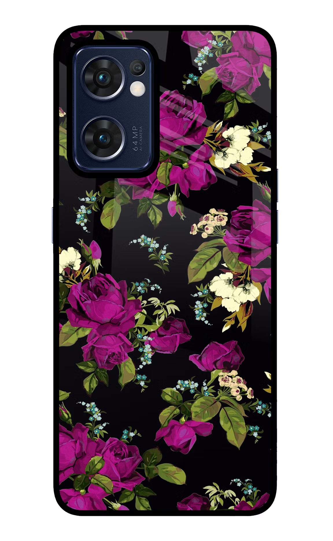 Flowers Oppo Reno7 5G Glass Case