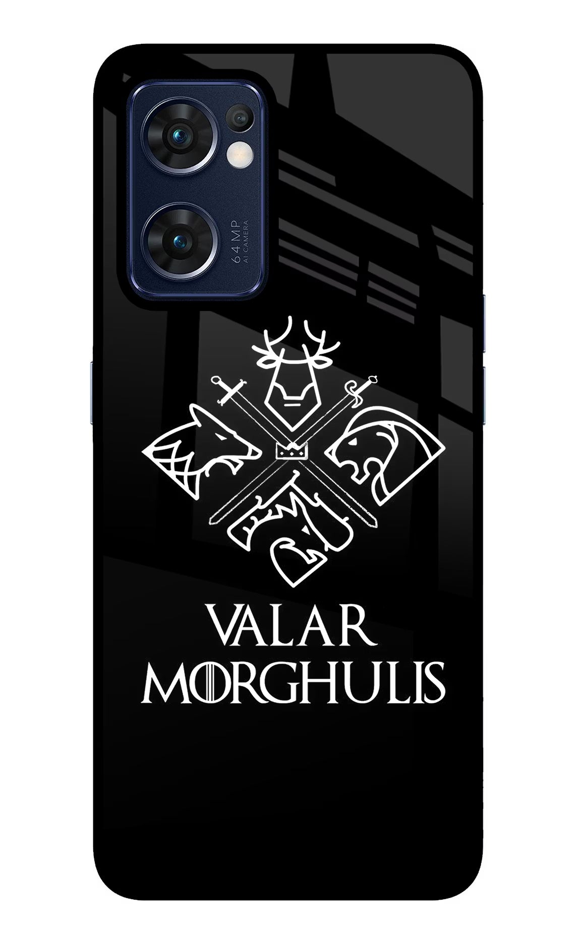 Valar Morghulis | Game Of Thrones Oppo Reno7 5G Glass Case Back Cover by Casekaro