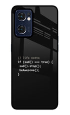 Life Motto Code Oppo Reno7 5G Glass Case Back Cover by Casekaro