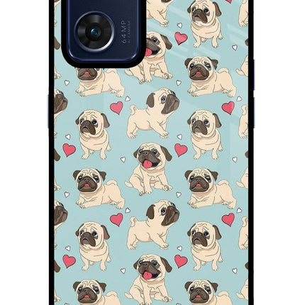 Pug Dog Oppo Reno7 5G Glass Case Back Cover by Casekaro