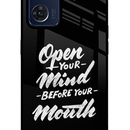 Open Your Mind Before Your Mouth Oppo Reno7 5G Glass Case