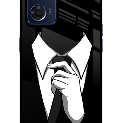 Black Tie Oppo Reno7 5G Glass Case