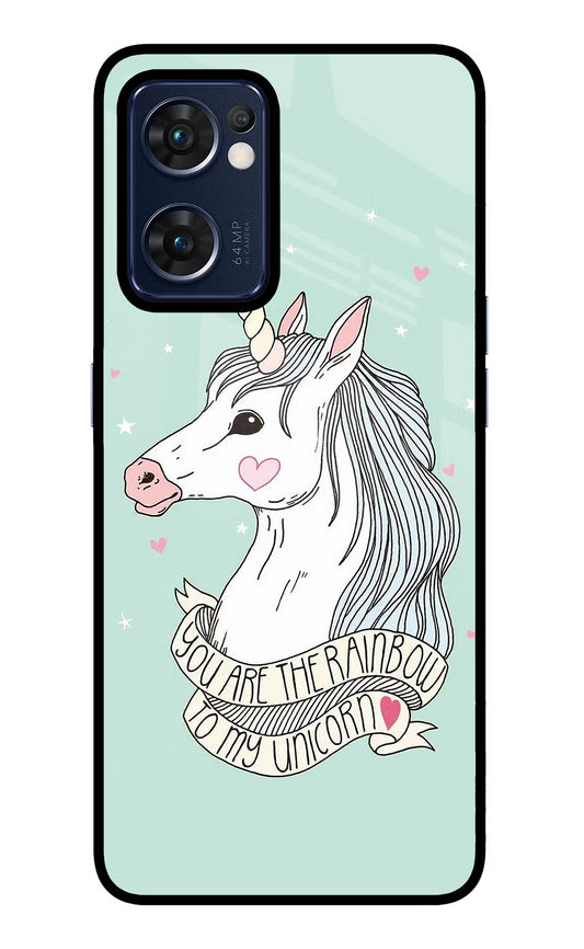 Unicorn Wallpaper Oppo Reno7 5G Glass Case